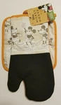 Disney Classic Mickey Mouse Oven Mitt + Pot Holder Set Rubberized Orange * New. Fixed Price $20.00.