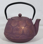 Ja By Frieling, Purple / Gold Cast Iron Teapotwith Stainless Steel Infuser. Fixed Price $44.99.