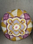 Anthropologie Pillow Jamea Woven Geometric Round Indoor/outdoor Cushion Purple. Fixed Price $42.00.