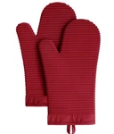 Ribbed Soft Silicone Oven Mitt Set Smoked Paprika 2 Count. Fixed Price $18.46.