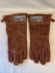 Outset Leather Grill Gloves Brown Suede Bbq Lined Hi Temp. Fixed Price $39.74.