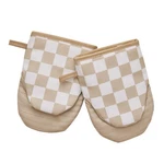 Ohocut Beige Checkered Mini Oven Mitts Heat Resistant, Vintage Retro. Fixed Price $19.83.