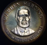 29TH President Warren Harding Franklin Mint 925 Silver Proof Medal Round C3021. Fixed Price $225.00.