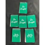 Set Of 6 Mini Spiral Notebooks Green Be Bright Joy Lined Pocket Memo Pads. Fixed Price $8.50.
