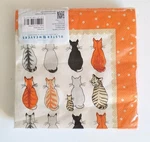 Vintage Ulster Weavers Cats Waiting New Luxury Paper Napkins Party Tea. Fixed Price $13.95.