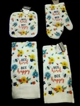 True Living-"bee Kind Happy-choice Of Potholder, Oven Mitt, Towels Or All. Fixed Price $6.00.