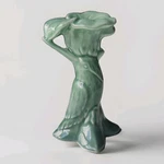 Anthropologie Hummingbird Green Candlestick Holder Tropical Ceramic 5.25". Fixed Price $15.83.