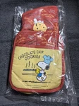 Vintage Peanuts Snoopy Cookie Themed Oven Mitt And Potholder Set. Fixed Price $50.00.