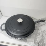 Tramontina 12.5" Covered Cast Iron Skillet Pan W/ss Knob Lid *new W/o Orig Box. Fixed Price $19.00.