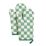 Ohocut Green Checkered Oven Mitts Heat Resistant, Vintage Retro. Fixed Price $23.40.