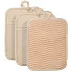 Silicone Pot Holders For Kitchen, Set Of 3, 500 F, Non-slip Wave Texture W.... Fixed Price $14.46.