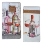 Set Of 2 Choice Wine Terry & Flour Sack Kitchen Towels By Kay Dee Designs. Fixed Price $16.97.