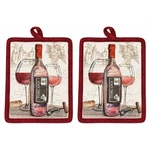 Set Of 2 Choice Wine Toscana Potholders, By Kay Dee. Fixed Price $14.97.