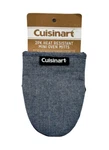Cuisinart Mini Oven Mitts 2 Pack Blue Herringbone 5.5 X 7" Cotton Blend. Fixed Price $14.00.