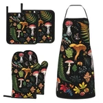 Mifsoiavv Mushroom Oven Mitts And 7.2"X11"+8"X8"+20.4" 28.3", Black. Fixed Price $47.91.