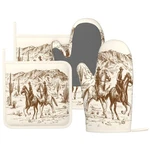 Mifsoiavv Cowboy Oven Mitts And Pot Holders Sets Silicone Western Desert Cowb.... Fixed Price $36.97.