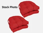 Blazing Needles 16" Solid Twill Rounded Back Tufted Cushions (set Of 4) Red. Fixed Price $62.00.