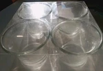 Greenbriar Clear Glass Tealight Holders Contemporary Style Set Of 4 New In Pack. Fixed Price $19.95.