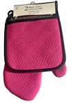 Sultans Linens Pink Fuchsia Neoprene Oven Mitt Potholder Spring Summer Set Of 2. Fixed Price $20.87.