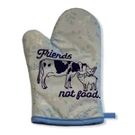 Friends Not Food Oven Mitt Cow Pig Chicken Vegan Plant Based Graphic Baking. Fixed Price $5.00.