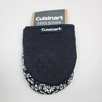 Cuisinart Mini Oven Mitts (2) Black White Quilted 100% Cotton Neoprene Nwt. Fixed Price $16.99.