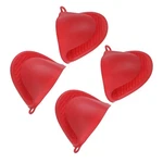 4PCS Mini Oven Gloves Silicone Mitts Finger Pinch Grips Red For Kitchen. Fixed Price $17.14.