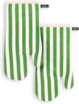 Kate Spade New York Botanical Stripe Oven Mitt 2-PACK Set, 7" X 13", Green/pink. Fixed Price $19.99.