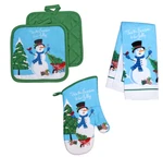Snowman Christmas House Collection Kitchen Oven Mitt Towel Pot Holders Choice. Fixed Price $7.99.