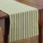 Boxwood Table Runner - 36"L Olive Green And Cream Stripe Park Designs. Fixed Price $18.85.