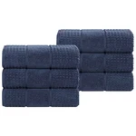 6-PIECE Cotton Honeycomb Modern Quick Drying Solid Plush Ultra Soft Towel Set. Fixed Price $49.50.