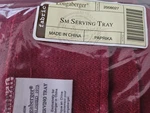 Longaberger Small Serving Tray Basket Liner Paprika New. Fixed Price $15.44.