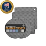 Us Stock 4PCS Silicone Trivet Mats Heat Resistant Pot Holders Hot Pads Set. Fixed Price $9.99.