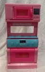 Vintage 1994 Mattel Barbie So Much Do Microwave Oven Stove Kitchen Set Opens. Fixed Price $14.99.