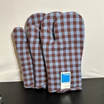 Room Essentials Gingham Check Oven Mitten Pack Of 3. Fixed Price $10.99.