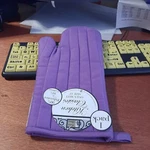 New Tag ! 2 Pcs Better Home Kitchen Classics Oven Mitt Glove Purple Striped SZ13. Fixed Price $29.00.