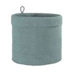 Heritage Lace Crochet Round Basket Teal Blue Aqua Sea Spray Boho 8 Diameter. Fixed Price $19.54.