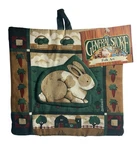 Vintage Franco Folk Art Bunny Kitchen Potholder Cotton Hot Pad Farmhouse 90S New. Fixed Price $8.99.