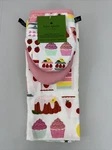 New Kate Spade York Set Of 4 Kitchen Towels & Minni Mitts Desserts Pink. Fixed Price $42.00.