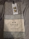 Demdaco Double Oven Mitt Brand New With Tags 15" Times 2 Grey & White. Fixed Price $16.89.