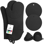 Rorecay 6PCS Oven Mitts And Pot Holders Sets Heat Resistant 500 Degrees, Extr.... Fixed Price $29.02.
