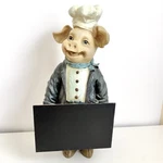French Chef Baker Pig Menu Board Sign Vintage Decor Pastry Italian 13.5. Fixed Price $39.00.