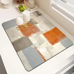 Dish Drying Mat For Kitchen, Graffiti Painting Wall Straight Line Square Absorbe. Fixed Price $17.46.