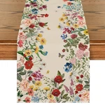 Plants Floral Butterfly Valentine's Day Table Runner, Anniversary Wedding Kitche. Fixed Price $8.99.