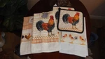 Kay Dee Designs Rooster Kitchen Towels/hot Pads (set). Fixed Price $15.95.