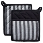 Dii Cotton Heat Resistant Kitchen Pot Set, S/2, Stripe. Fixed Price $14.76.