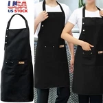 Women Waterproof Kitchen Bib Aprons Dress Chef Bbq Cooking Baking Restaurant. Fixed Price $9.98.