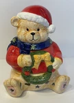 Holiday Santa Bear Fondue Pot Casa Moda 2005 Christmas Ceramic 3 Pcs *no Forks. Fixed Price $7.98.