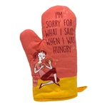 Im Sorry For What Said When Was Hungry Oven Mitt Funny Hangry Apology. Fixed Price $5.00.