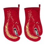 Dii Nautical Cotton Kitchen Oven Mitt Set 7.5X13 Lobster Claws 2PC. Fixed Price $43.74.