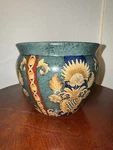 Oriental Accent Since 1880 Hand Painted Floral Ceramic Planter Bowl Euc. Fixed Price $45.00.